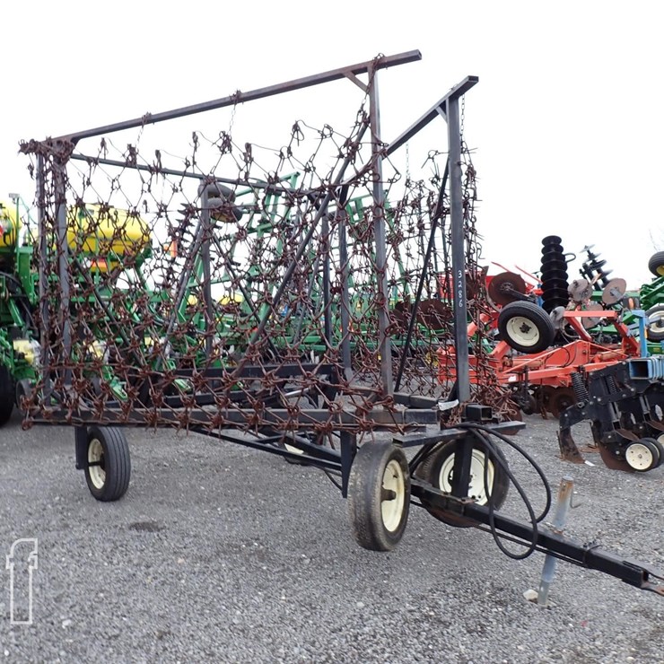 FUERST 30' CHAIN HARROW ON CART 3286