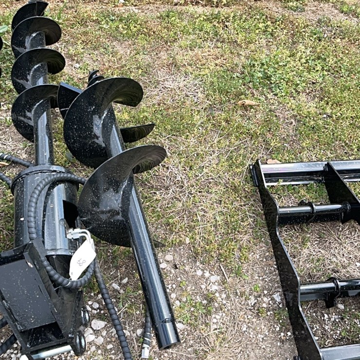 mini excavator auger with 2 bits