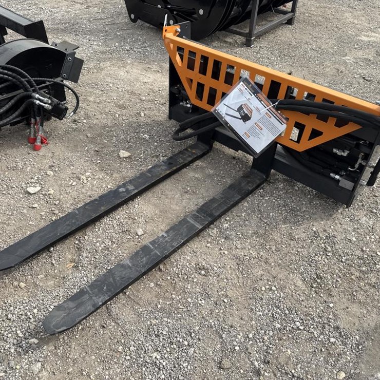 #30 • 48" Skid Steer Hydraulic Pallet Forks - Land Honor