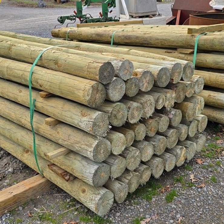 New 45-4x8 Treated Fence Posts