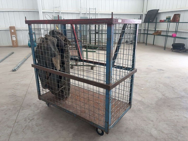 heavy-duty-metal-wire-storage-cage-on-casters-with-contents-image-2
