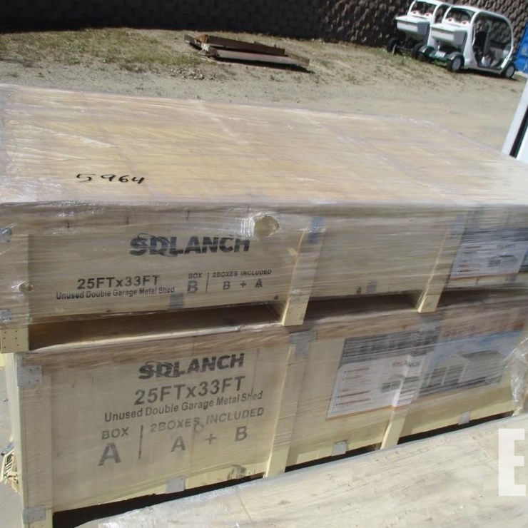 DOUBLE GARAGE METAL SHED