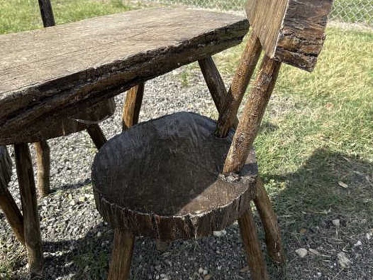 #86-•-custom-wooden-bench-&-3-chairs-image-3