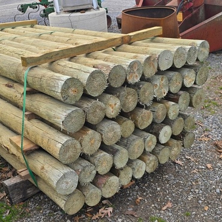 New 45-4x8 Treated Fence Posts