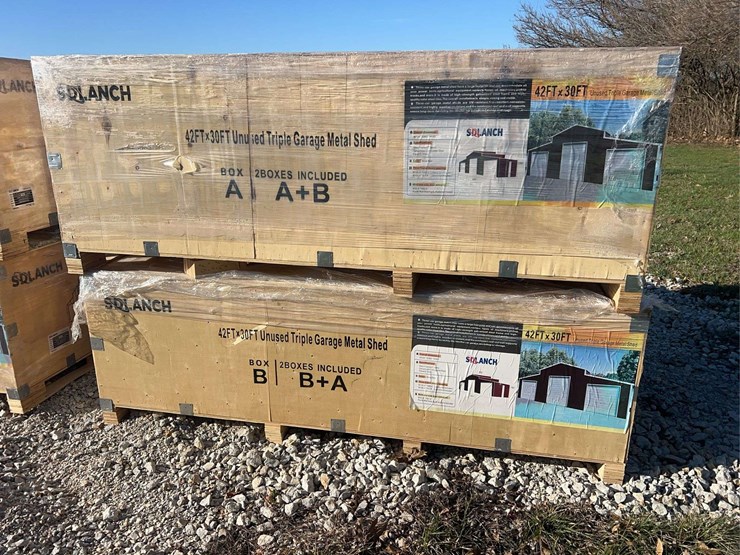 sdlanch-sdl4230tgms-42-ft-x-30-ft-triple-garage-metal-shed-image-3