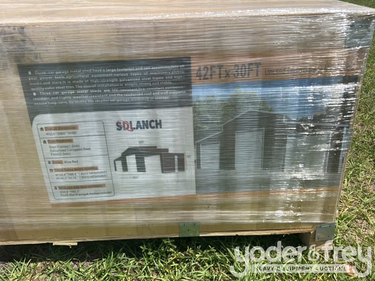 unused-ir-42'-x-30'-triple-garage-metal-shed-image-5