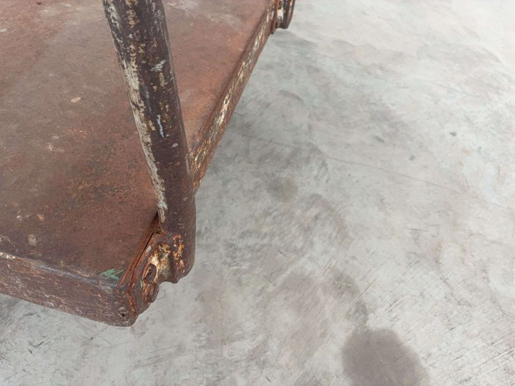 heavy-duty-steel-platform-cart-with-dual-handles-and-cast-iron-wheels-image-8