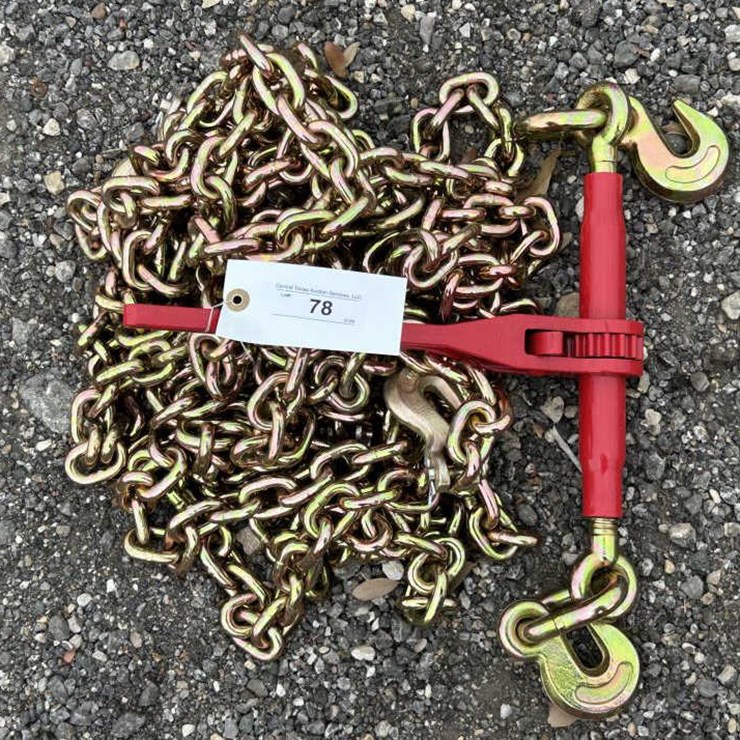 #78 • (2) 3/8" 20' Chains & (1) 9,200 lb Boomer