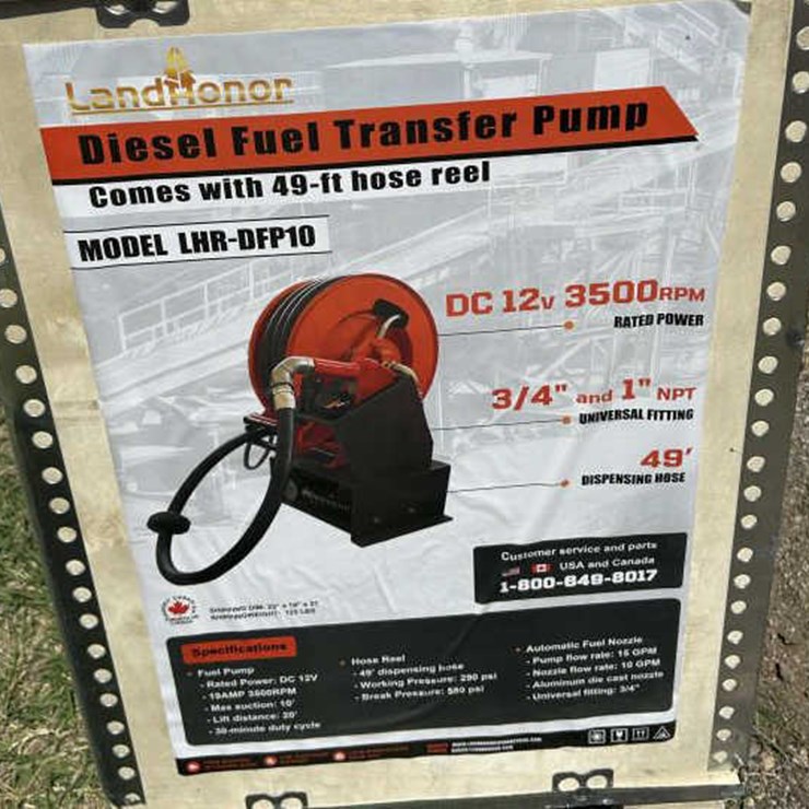 #129 • Diesel Transfer Pump w/ 49' Hose Reel