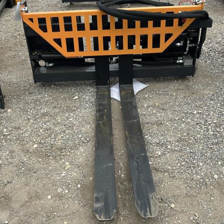 #33 • 48" Skid Steer Hydraulic Pallet Forks - Land Honor