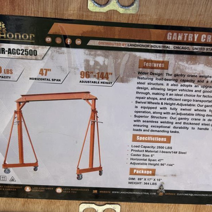 #6 • 2500 Lbs Gantry Crane