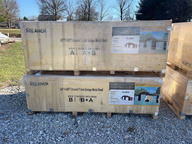 sdlanch-sdl4230tgms-42-ft-x-30-ft-triple-garage-metal-shed-image-1