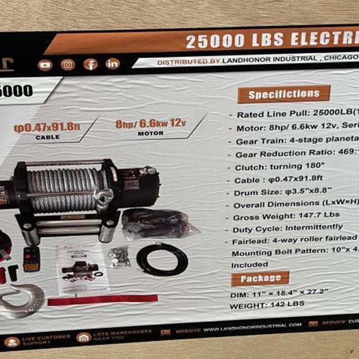 #132 • 25,000 lb Electric Winch