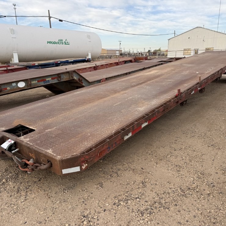 1980 LUFKIN 43 X 96 T/A OILFIELD FLOAT FLATBED TRAILER