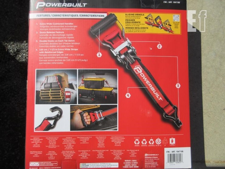 (4)-new-16'-x-1.5"-powerbuilt-ratchet-straps-image-2