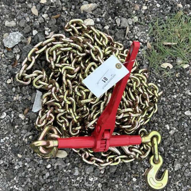 #81 • (2) 3/8" 20' Chains & (1) 9,200 lb Boomer