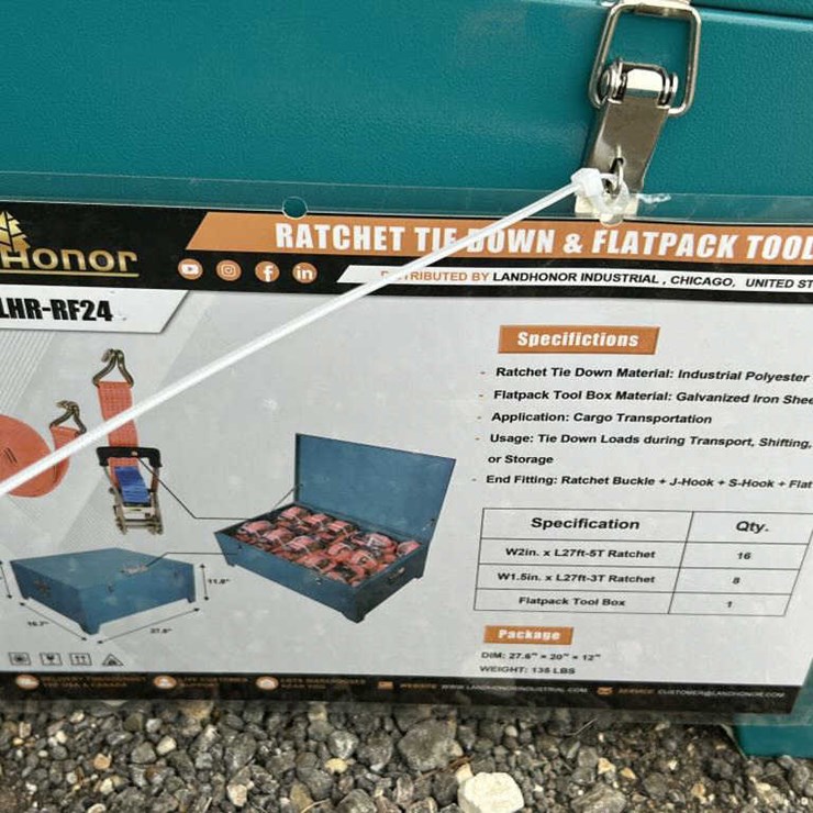#8 • Ratchet Tie Down & Flat Pack Tool Box