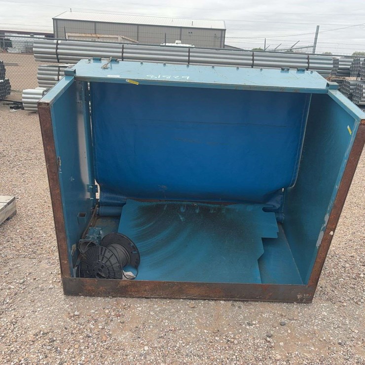 Industrial Dock Shelter, Steel Frame with Blue Vinyl Curtain, 6'x6'x4'