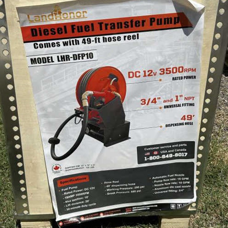 #131 • Diesel Transfer Pump w/ 49' Hose Reel