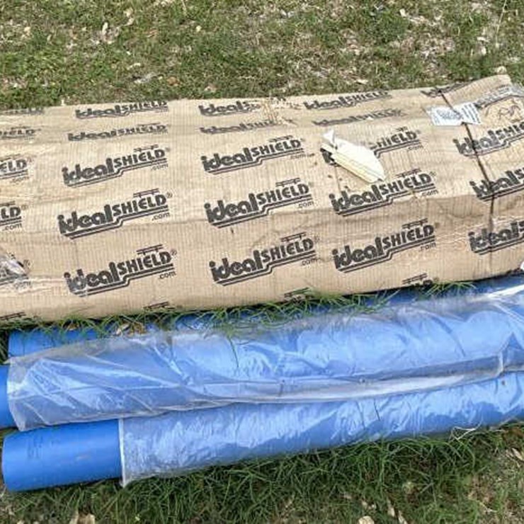 #96 • NIB Blue Bollard Pole Covers - 53" Tall