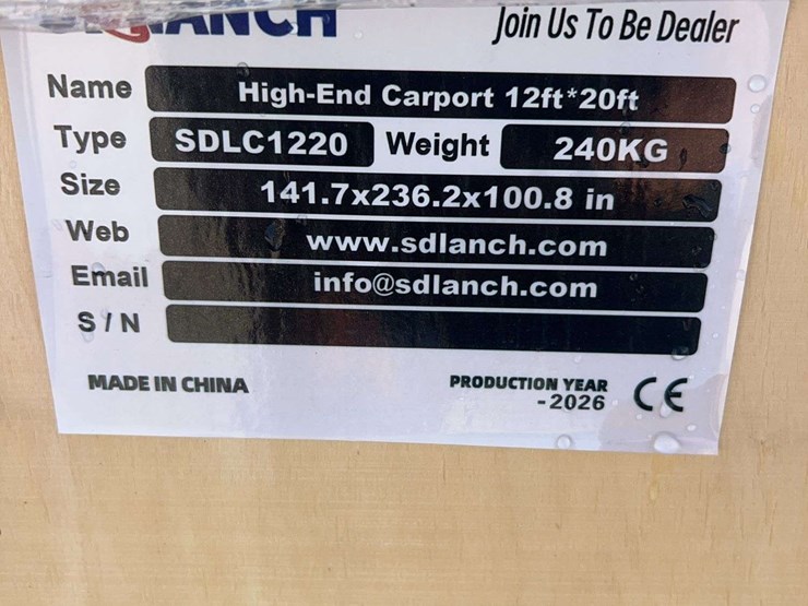 sdlanch-sdlc1220-high-end-carport,-12ft-x-20ft-image-4