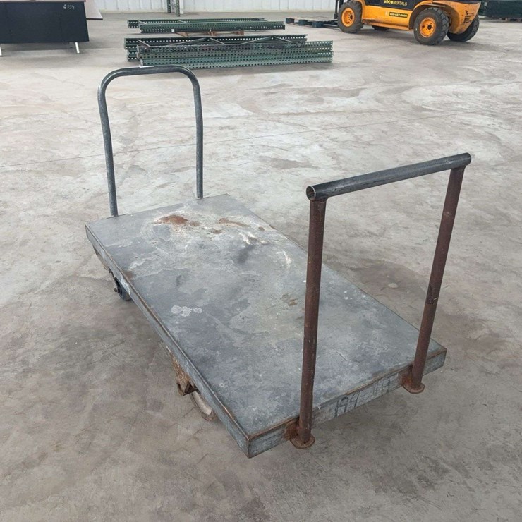 Heavy-Duty Industrial Steel Platform Cart with Dual Handles