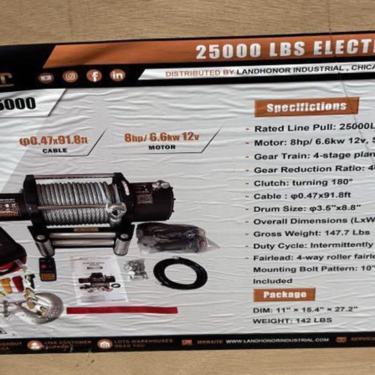 #133 • 25,000 lb Electric Winch