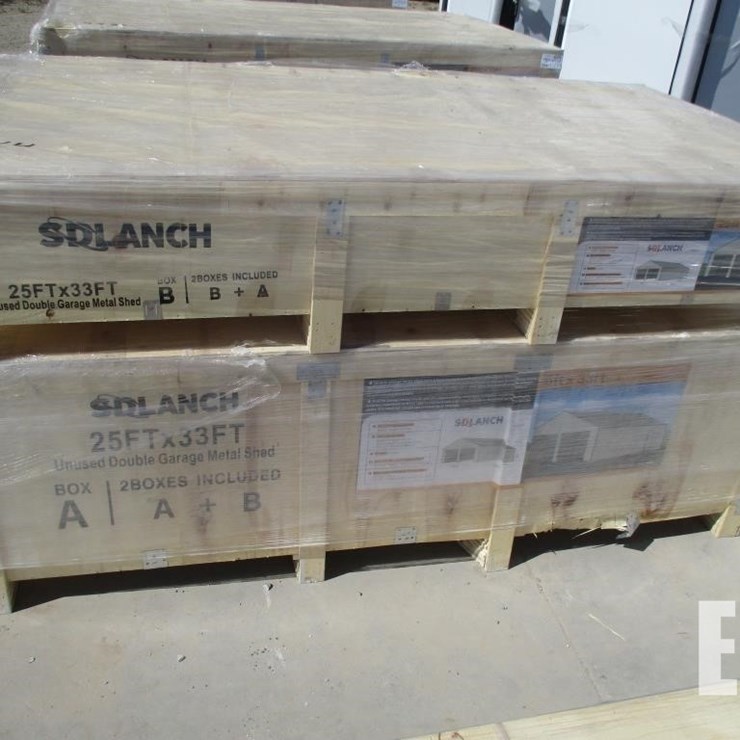 DOUBLE GARAGE METAL SHED