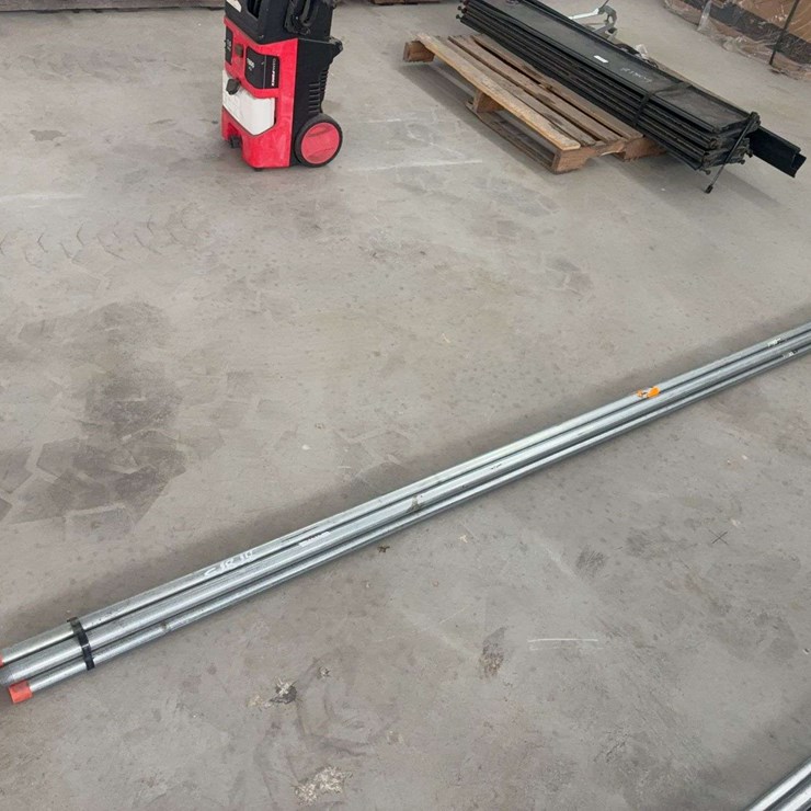 Five 1" x 10' Galvanized Metal Conduit Pipes