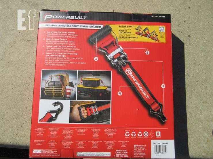 (4)-new-16'-x-1.5"-powerbuilt-ratchet-straps-image-2