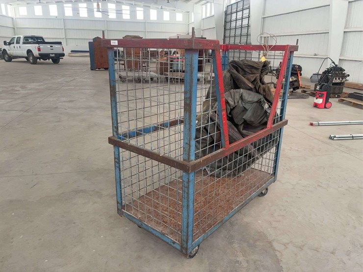 heavy-duty-metal-wire-storage-cage-on-casters-with-contents-image-1