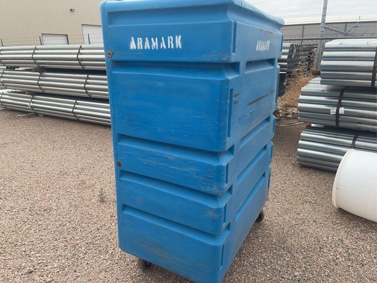 large-blue-polyethylene-laundry-cart-with-metal-shelves-on-casters-image-3