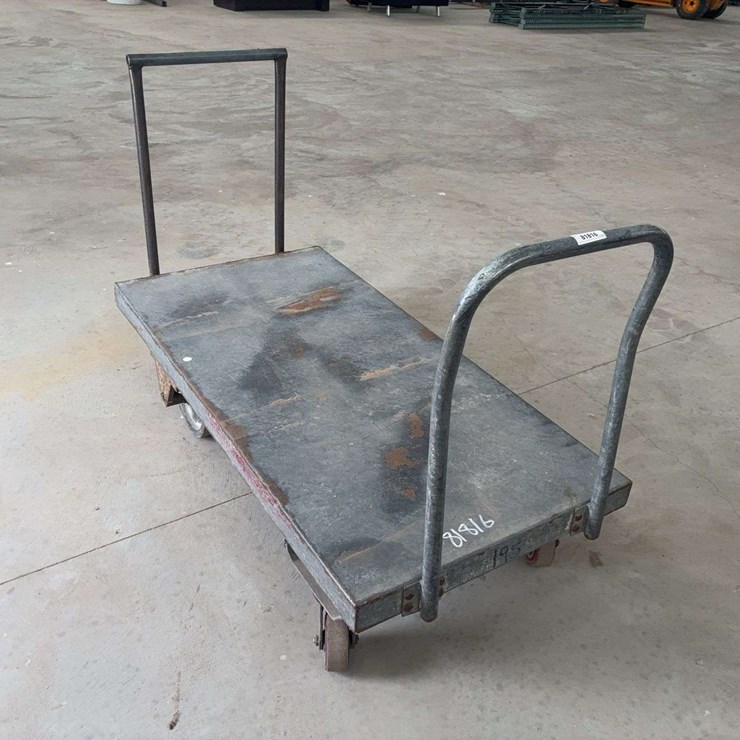 Heavy Duty Industrial Steel Platform Cart with Dual Handles