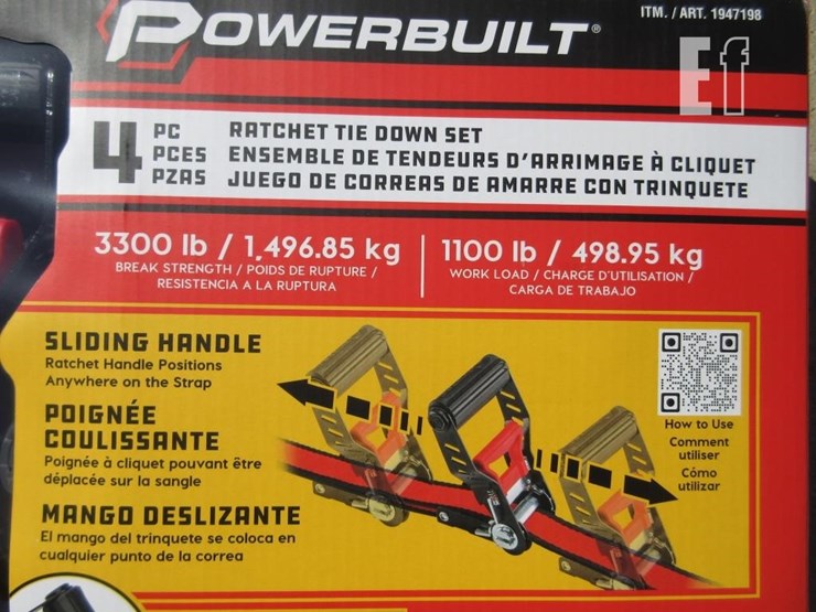 (4)-new-16'-x-1.5"-powerbuilt-ratchet-straps-image-3