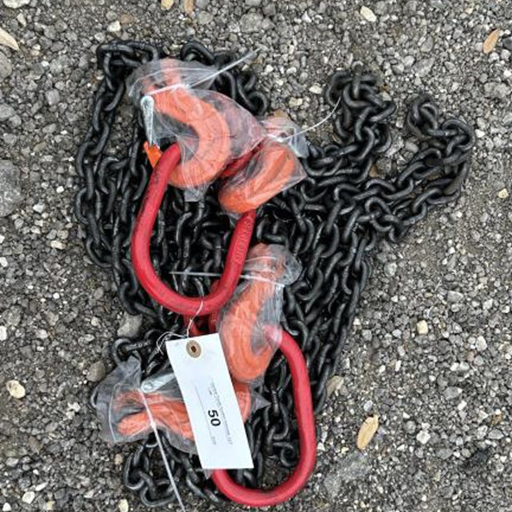 #50 • (2) 5/16" 7' G80 Double Chain Sling