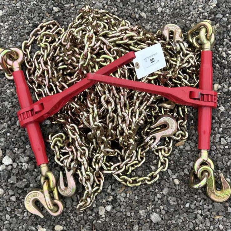 #60 • (4) 5/16" 20' Chains & (2) 5,400 lb Boomers