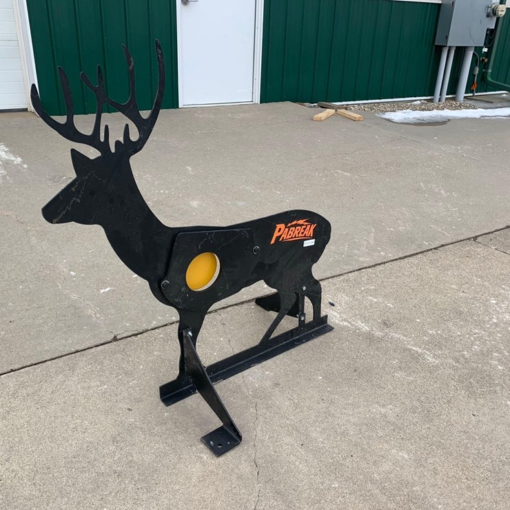 AR500 Steel Deer Shooting Target With Heart Flapper