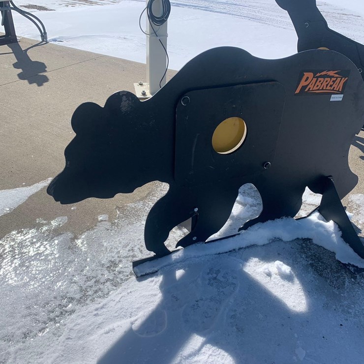 AR500 Steel Bear Shooting Target With Heart Flapper