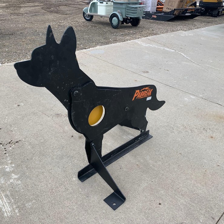 AR500 Steel Coyote Shooting Target With Heart Flapper