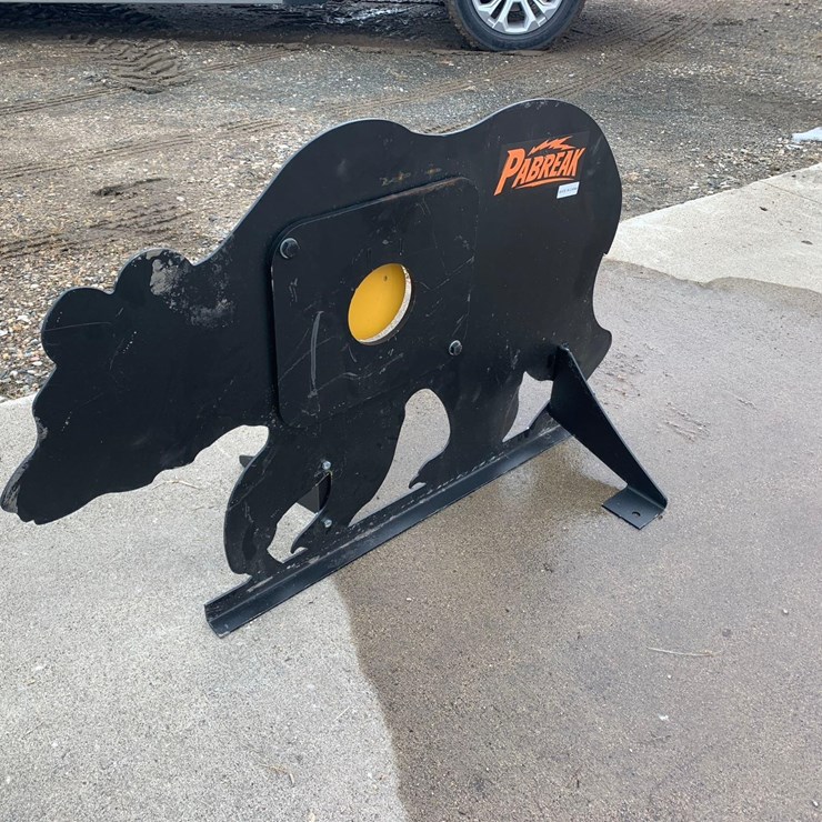 AR500 Steel Bear Shooting Target With Heart Flapper