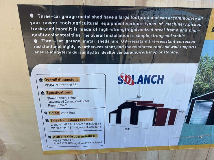 sdlanch-sdl4230tgms-42-ft-x-30-ft-triple-garage-metal-shed-image-5