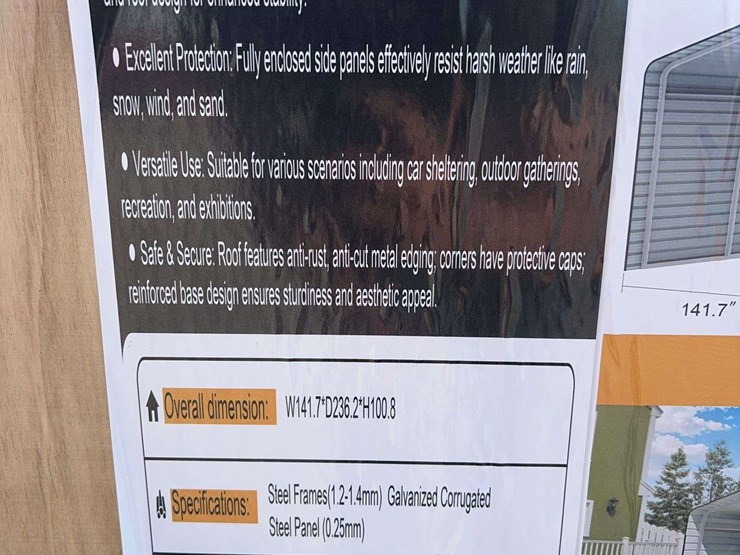 sdlanch-sdlc1220-high-end-carport,-12-ft-x-20-ft-image-3