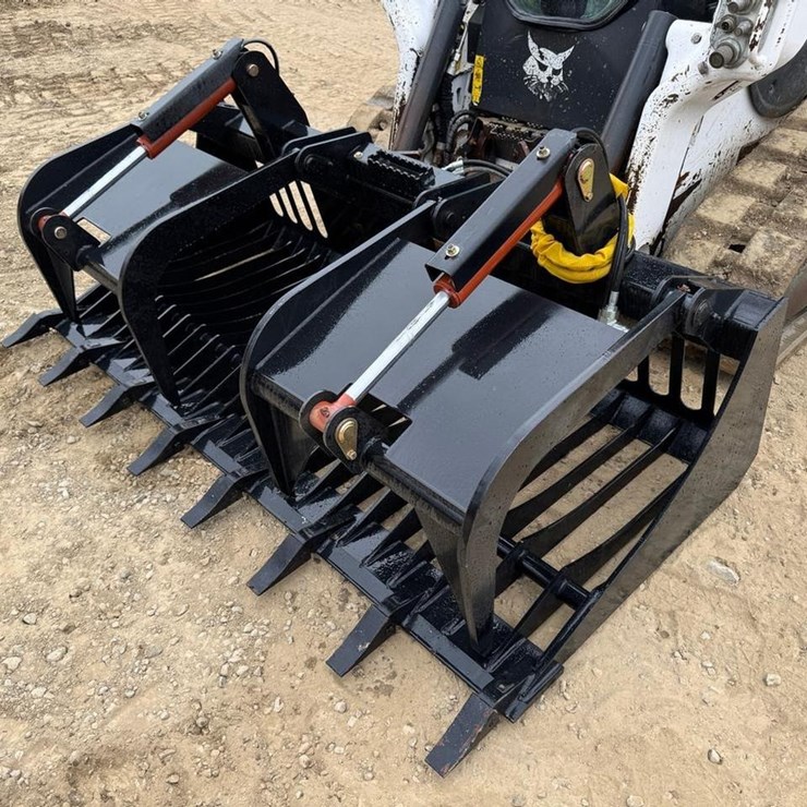 Wildcat 80" Heavy Duty Skid Steer Skeleton Tooth Grapple