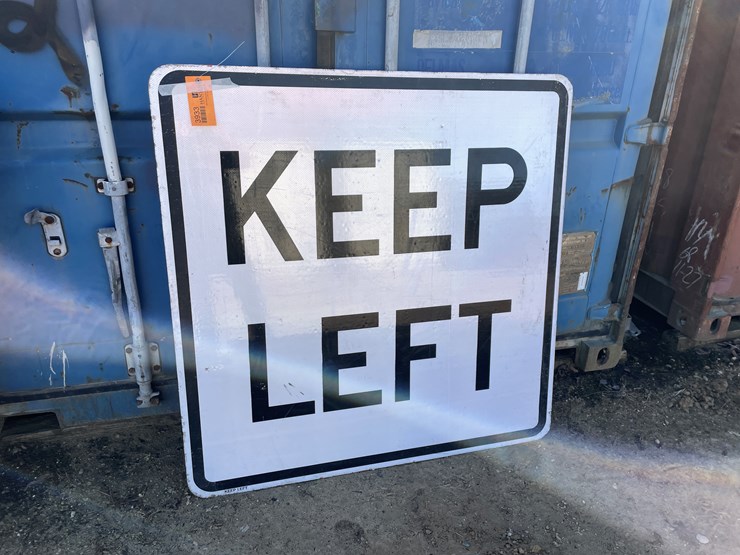#3933-•-retired-white-fiberglass-road-sign-image-2