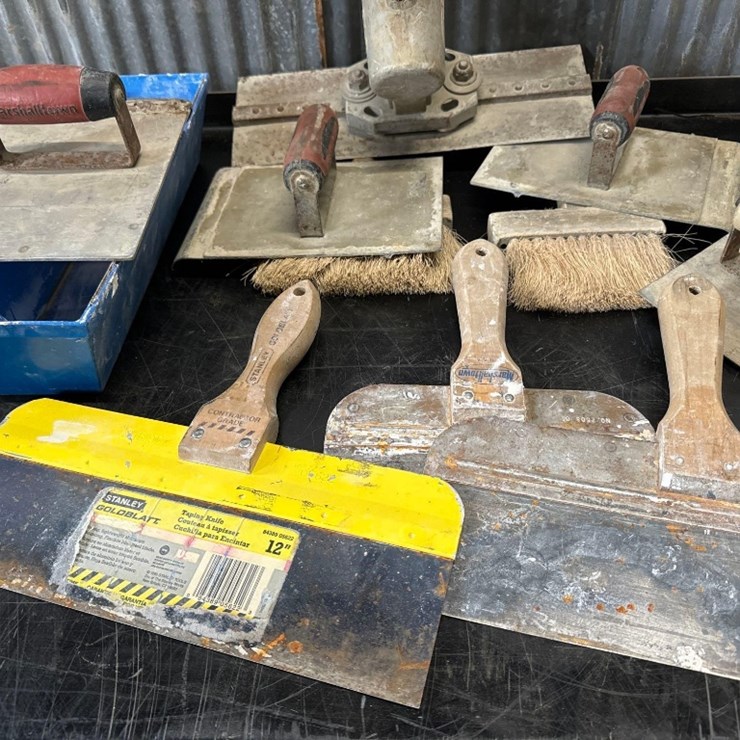Assorted Concrete Finishing Hand Tools