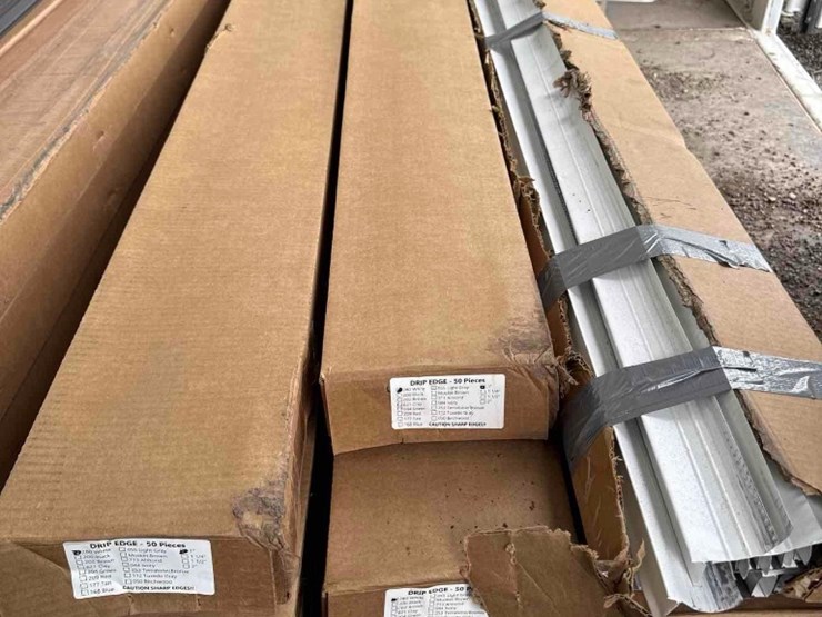 (4)-new-boxes-of-white/black-10ft-x-1in-aluminum-drip-edge-image-3