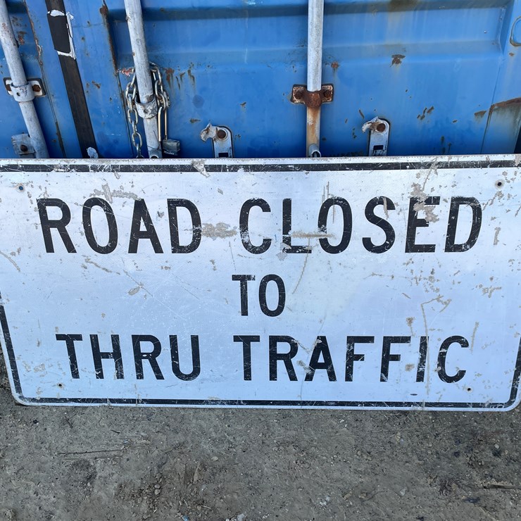 #3930 • Metal Retired Road Sign