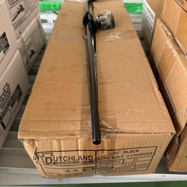 (20) New Dutchland Co 24in Black Cane Bolts w/ Hangers Model HLC24BK