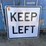 #3933-•-retired-white-fiberglass-road-sign-image-1