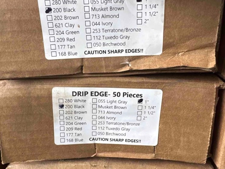 (4)-new-boxes-of-black-10ft-x-1in-aluminum-drip-edge-image-1